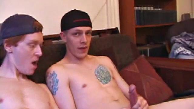 When Shane hooks up with Dane at the skate park, he has no idea what kind of an afternoon he's in for. After heading indoors, the guys stroke their cocks separately, while taking their clothes off, a few pieces at a time.