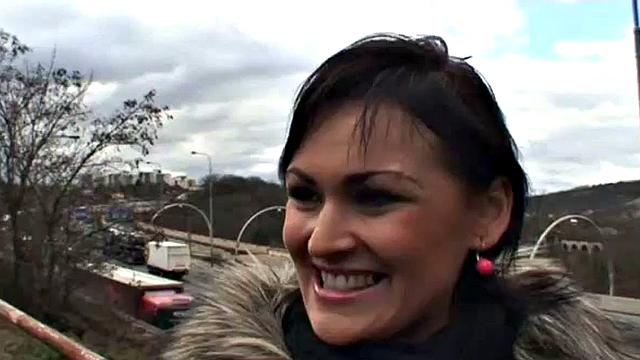 Teen doggystyled in public fuck