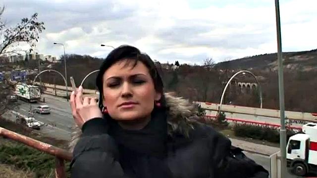 Teen doggystyled in public fuck