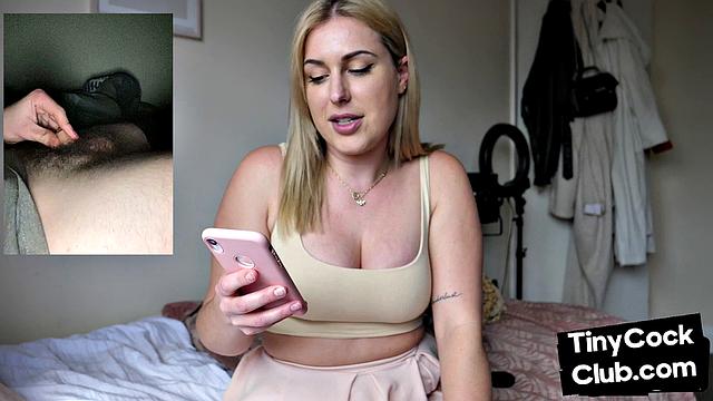 SPH solo busty dom makes fun of small cocks from phone