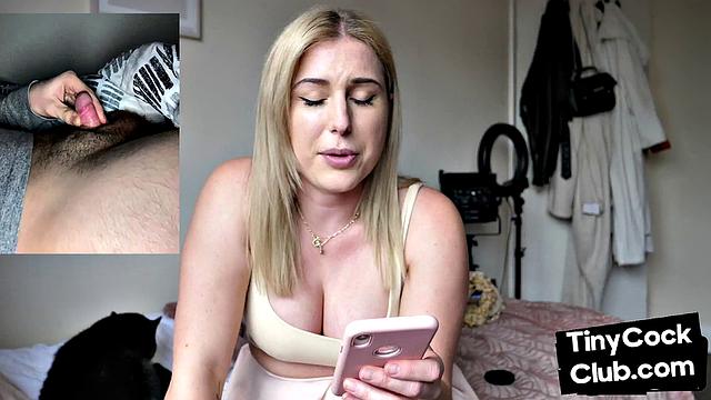 SPH solo busty dom makes fun of small cocks from phone