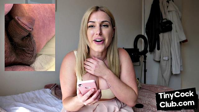 SPH solo busty dom makes fun of small cocks from phone