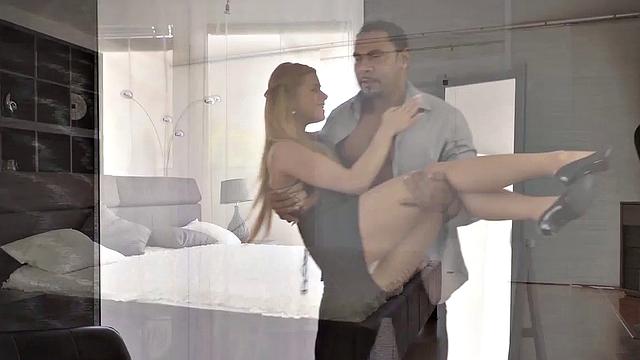 BLACK4K.Interracial sex with white gf waiting for the Ebony man