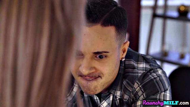 Big-titted classy MILF rides stud