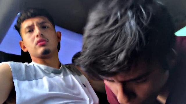 Latin teen sucks and rides bf until shooting cum