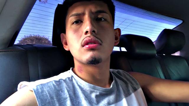 Latin teen sucks and rides bf until shooting cum