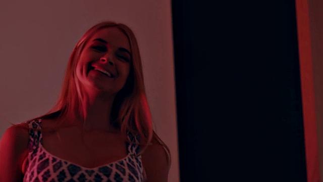 Big-titted Asian GF gets her trimmed pussy fingered while getting her face splattered with jizz