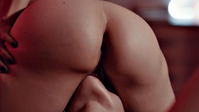 Big-titted Asian GF gets her trimmed pussy fingered while getting her face splattered with jizz