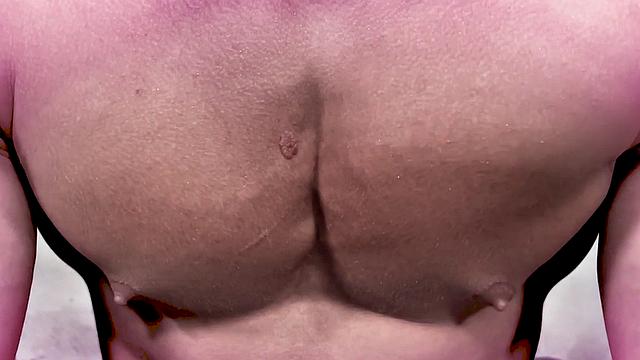 Ripped asslicks and barebacks stud on bench press