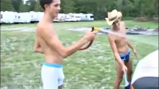 Young Gun and Kaden Roads get into a water fight, while washing the car. The boys swap kisses, before Young Gun throws Kaden on the hood of the car and sucks him off. Watch these smoking hot boys as they suck and squirt more than just water.