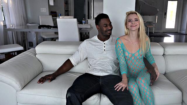 Petite Hot Blonde Riley Star Takes BBC For Her First IR