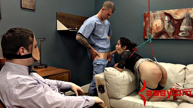 Anal fetish sub is slammed in all her holes