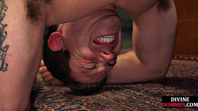 Dominant babe whipping pathetic loser