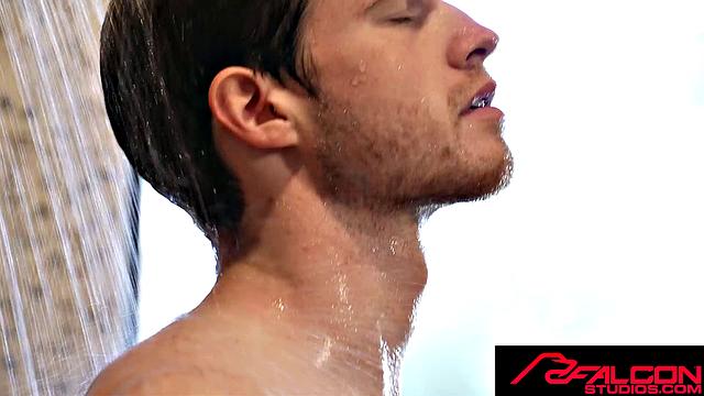 FalconStudios - Hot JOCK STROKES His Uncut Cock In Shower