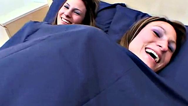 Kinky Simpson Twins get their bald pussies teased by random dude in hot lingerie