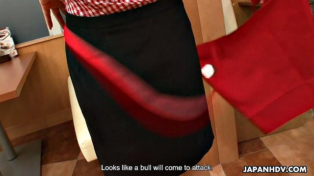 Mio Ozora convinced to make a porn video at work