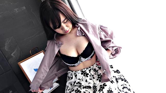 Nozomi Minami plays with our between big tits