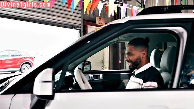 Upskirt tgirl rammed by BBC during IR