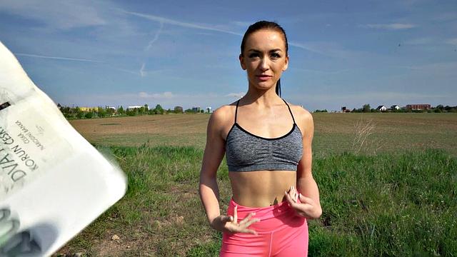 Public petite smashed by big dick in wet pussy 