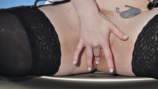 British Ella Hughes in Stockings