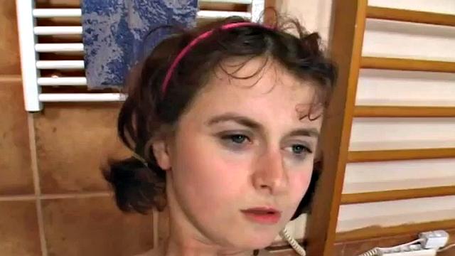 Petite teen fucks at the gym