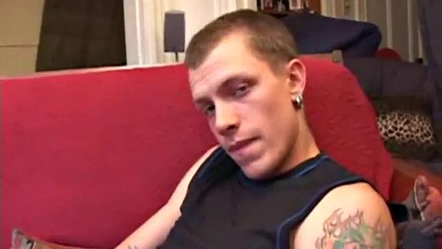 Proud of his rigid cock, Shane kicks back and starts stroking. Stimulated by porn video, things get pretty busy, but all cums out in the end.