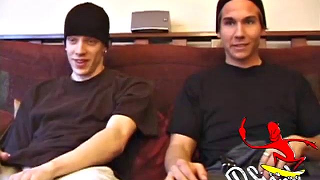 Shane and Brock sit side-by-side and begin watching their porn, while getting themselves ready for their task. Soon hands find their way into their pants. Cock in hand, Brock strokes and soon both he and Shane are stripping naked.