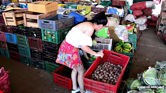 Sweet Colombian babe gets jizz on her tits