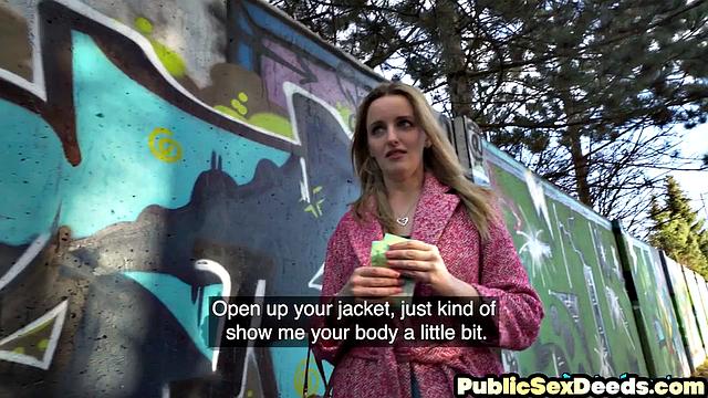 Real amateur ravaged outdoors POV