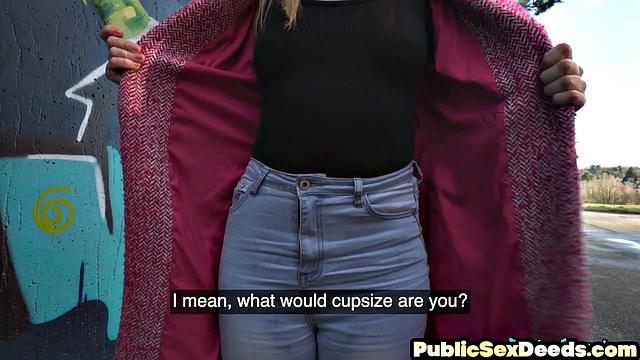 Real amateur ravaged outdoors POV