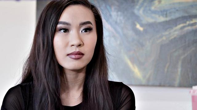 Greedy Asian babe in nylons fucked by doctor in his office