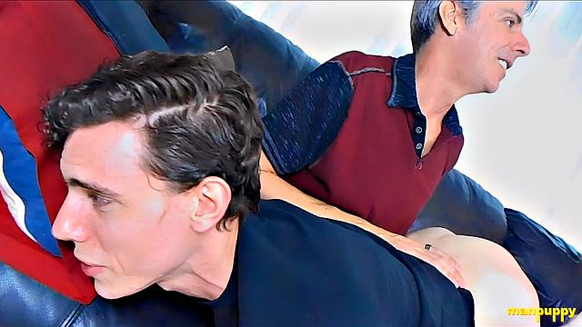 Spanking for Brat Step-Son - Aiden Valentine & Richard Lennox
