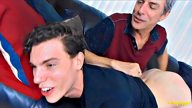 Spanking for Brat Step-Son - Aiden Valentine & Richard Lennox