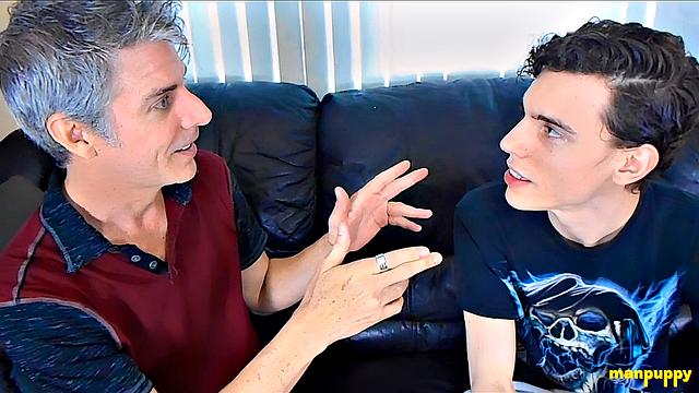 Spanking for Brat Step-Son - Aiden Valentine & Richard Lennox