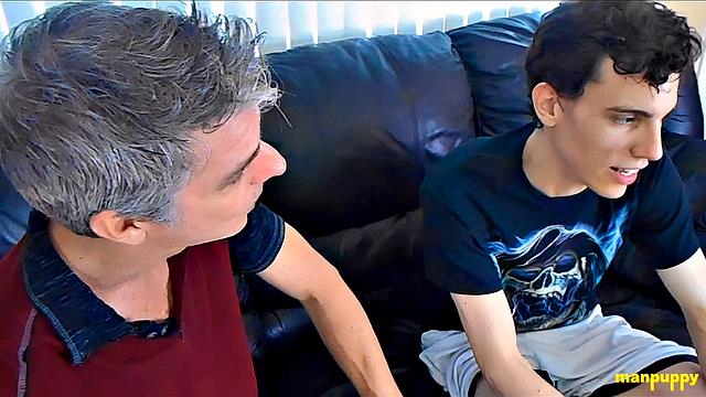 Spanking for Brat Step-Son - Aiden Valentine & Richard Lennox