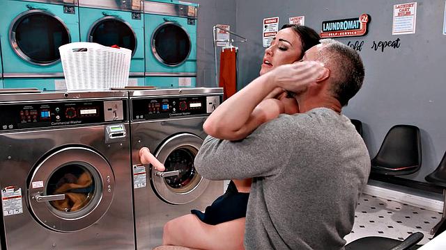 ADULT TIME - Public Laundromat With Stranger Fuck For Insatiable Slut Jennifer White!