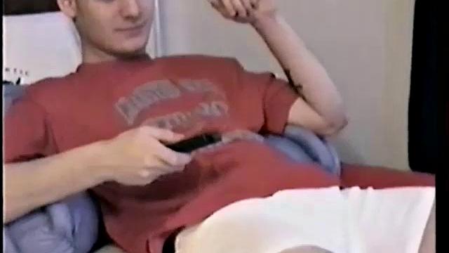 Vinnie has Tony watching a porno flick, where the girl is rimming out the guy's ass and he's fascinated. So, after he has the boy moaning and squirming the legs go up and Vinnie eats his ass.