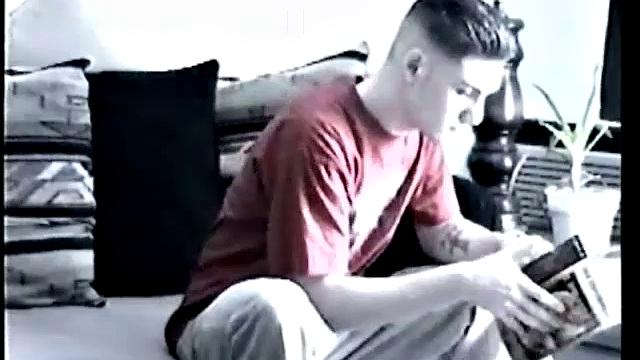 Vinnie has Tony watching a porno flick, where the girl is rimming out the guy's ass and he's fascinated. So, after he has the boy moaning and squirming the legs go up and Vinnie eats his ass.