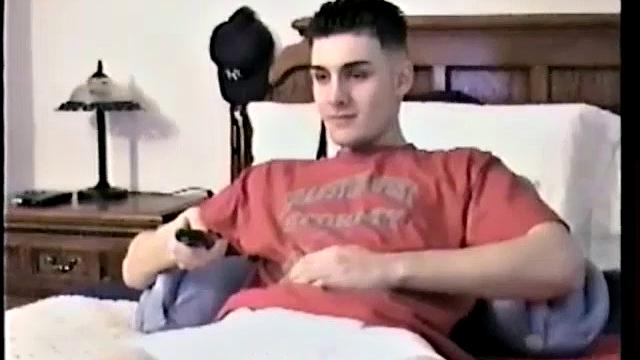 Vinnie has Tony watching a porno flick, where the girl is rimming out the guy's ass and he's fascinated. So, after he has the boy moaning and squirming the legs go up and Vinnie eats his ass.