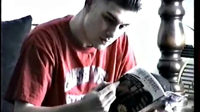 Vinnie has Tony watching a porno flick, where the girl is rimming out the guy's ass and he's fascinated. So, after he has the boy moaning and squirming the legs go up and Vinnie eats his ass.