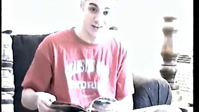 Vinnie has Tony watching a porno flick, where the girl is rimming out the guy's ass and he's fascinated. So, after he has the boy moaning and squirming the legs go up and Vinnie eats his ass.