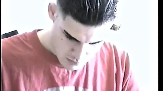 Vinnie has Tony watching a porno flick, where the girl is rimming out the guy's ass and he's fascinated. So, after he has the boy moaning and squirming the legs go up and Vinnie eats his ass.