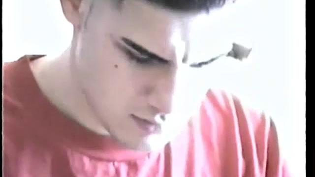 Vinnie has Tony watching a porno flick, where the girl is rimming out the guy's ass and he's fascinated. So, after he has the boy moaning and squirming the legs go up and Vinnie eats his ass.