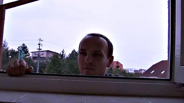 Peeping guy disciplined with ass