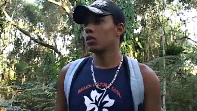 I couldn't believe this guy, I walk away for 5 minutes and I come back and he's naked and stroking his cock! I decided to hide and watch for a while, because it was turning me on.