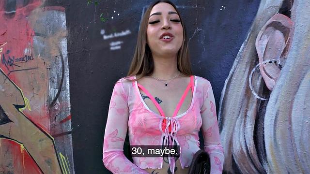 Picked up inked cutie got fucked outdoors in her wet pussy