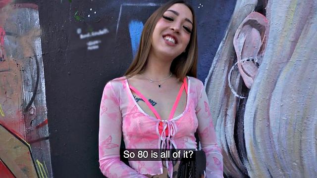 Picked up inked cutie got fucked outdoors in her wet pussy