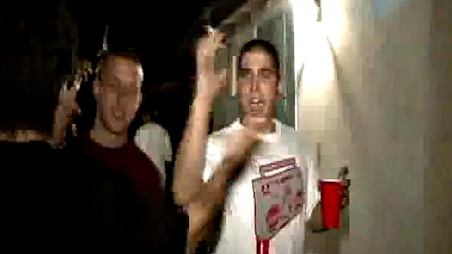 Frat party slut bends over