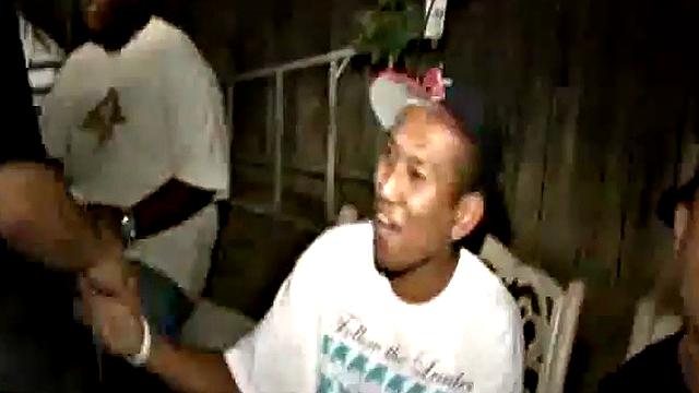 Frat party slut bends over