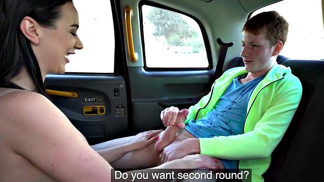 Perv bigtitted taxi driver got pounded after BJ